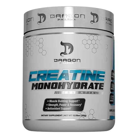 Creatina Monohidratada Dragon Pharma 300 Gramos 60 Servicios Sabor Sin Sabor