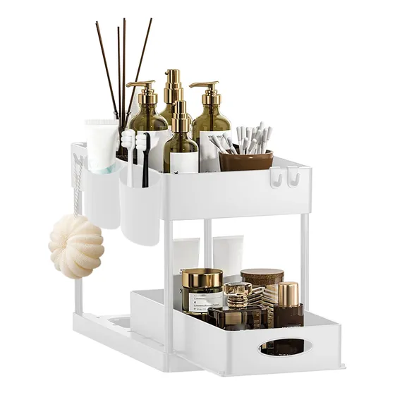 Estante Organizador 2 Niveles Cajones Repisas Baño Cocina 