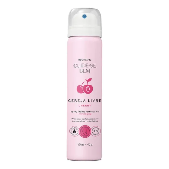 Boticário Cuide-se Bem Cereja Livre Cherry Spray Íntimo 75ml