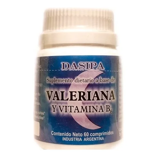 Valeriana + Vitamina B 6 X 60 Comprimidos. Dasipa Sabor Sin Sabor