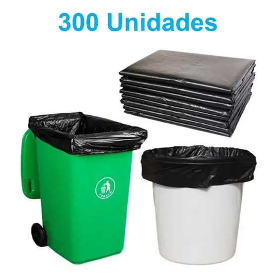 Bolsas Negras Basuras Resistente 40kilos C14 200lts 300unida
