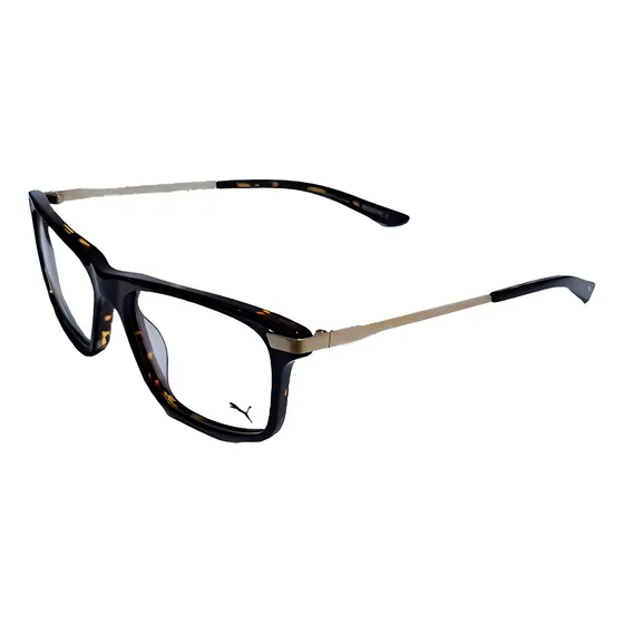 Lentes Montura Puma Pu02050 Animal Print Y Dorado Originales