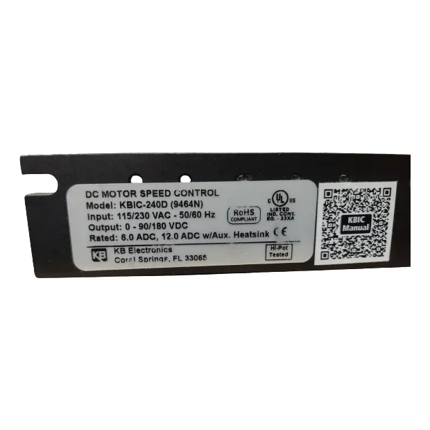 Control De Velocidad Para Motor Dc 1/100 A 2hp Kbic-240d