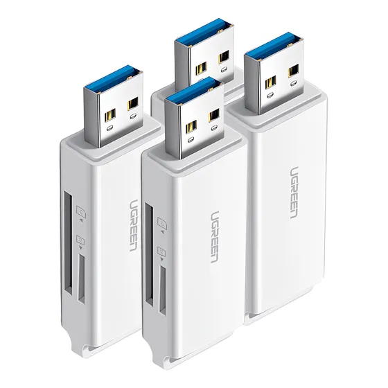 Kit 4 Leitor Cartão Memória Ugreen Micro E Sd P/usb 3.0