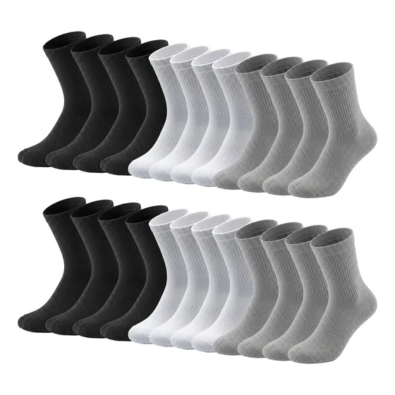 Pack 12 Calcetines Deportivos Unisex Media Caña Transpirable