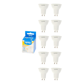 Foco Led Gu10 7w Luz Cálida Multivoltaje Pack 10 Pza Foco Led Gu10 7w Luz Cálida Multivoltaje Pack 10 Pza