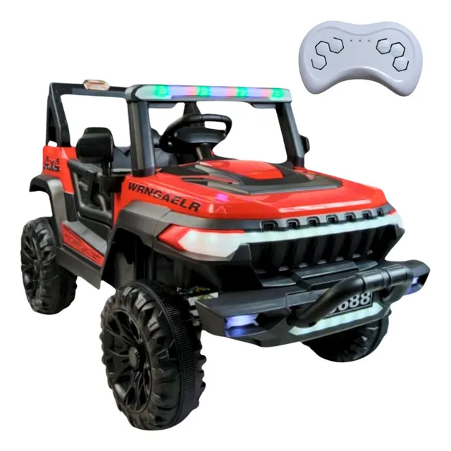 Montable Electrico Recargable Con Control Remoto Para Niños Color Rojo