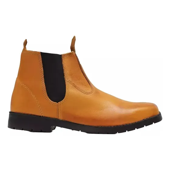 Botina Bota Masculina Sola Pneu Mateira De Couro Legítimo