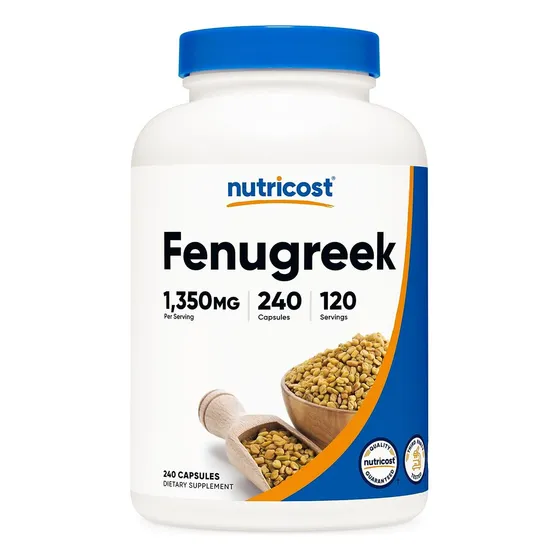 Nutricost Fenugreek Seed 1350 Mg Fenogreco 240 Cápsulas Sabor Sin Sabor