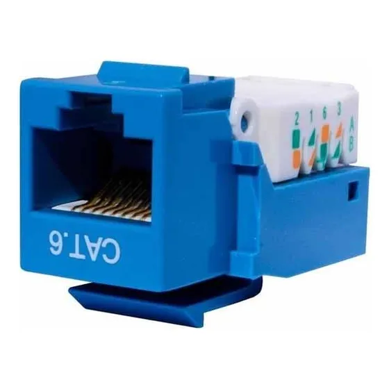 Conectores Jack Coupler Cat6 Qnet Azul, Blanco Y Rojo