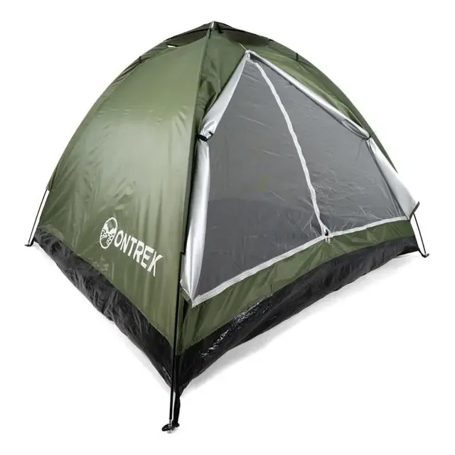 Barraca Camping 4 Pessoas Compacta Iglu Ontrek Verde Leve (1,5kg), Fácil Montagem, Mosquiteiro E Bag