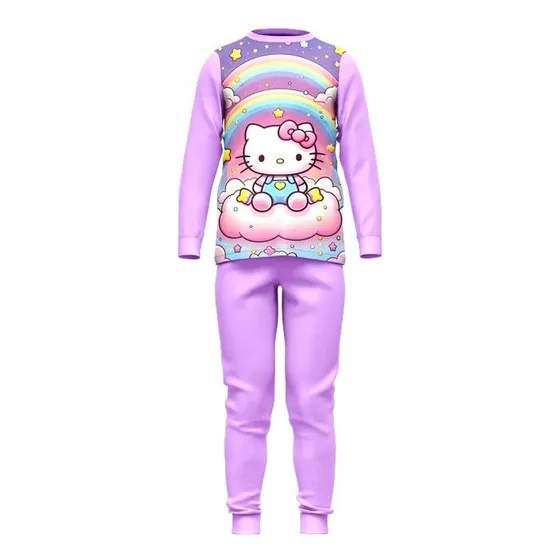 Pijama De Hello Kitty Para Niñas 