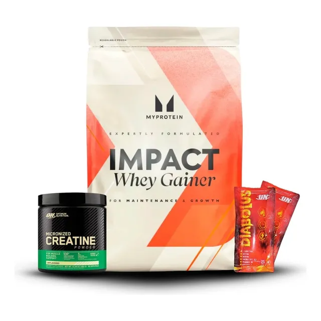 Impact Whey Gainer 2.5kg Chocolate+creatina On 300gr+2 Diabo Myprotein