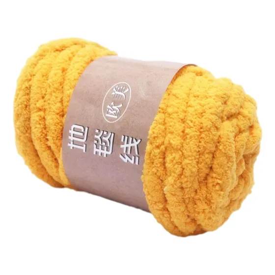 Fio Tubular Jumbo Grosso Feito À Mão, Fio Volumoso Amarelo