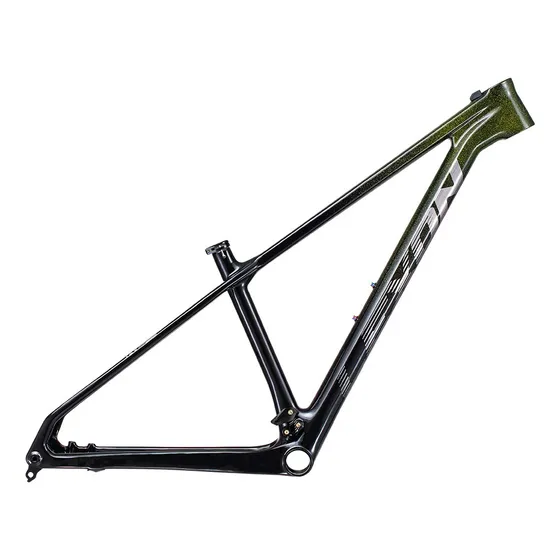 Cuadro De Mtb De Carbono Lexon Ultralight 29er De 148 Mm Color Black Green Talla Del Cuadro S-15inch