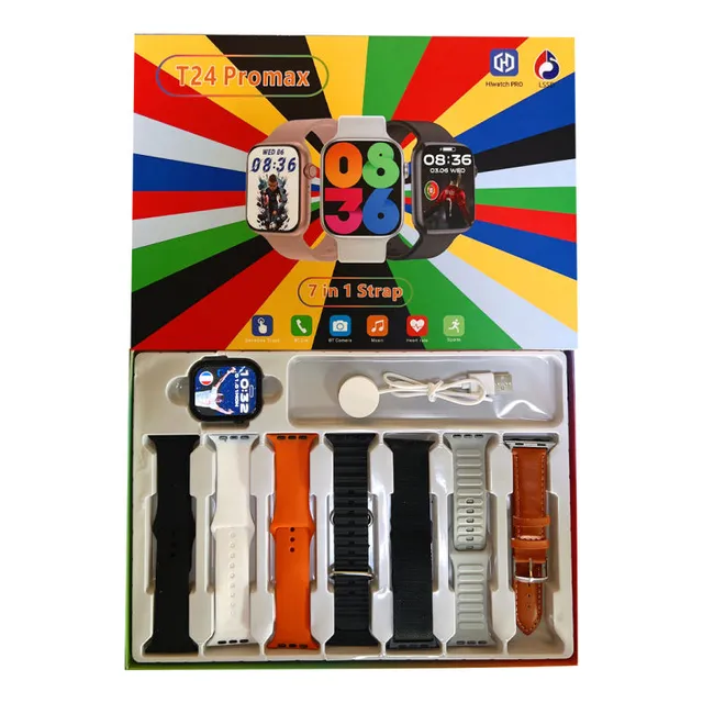 Reloj Smartwatch T24 Promax Inteligente Incluye 7 Correas