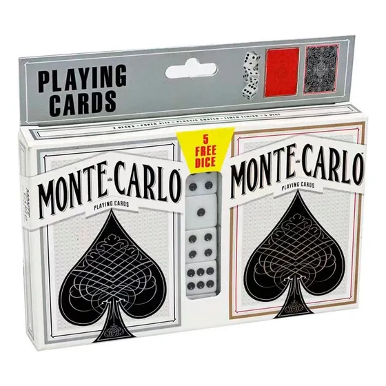 Montecarlo Poker Playing Cards 5 Free Dice (cartas Y Dados)