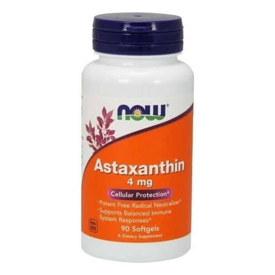 Astaxantina 4 mg Now Foods 90 cápsulas blandas sin sabor