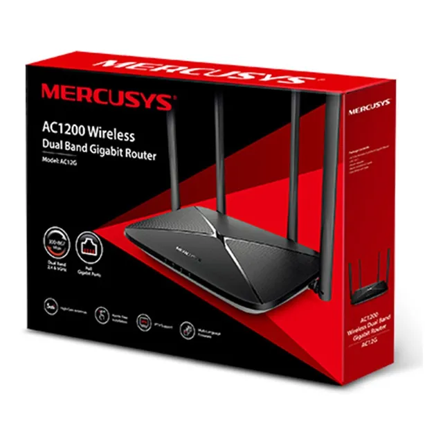 Router Inalámbrico Mercusys Ac12g Dual Band Ac1300 Gigabit 4