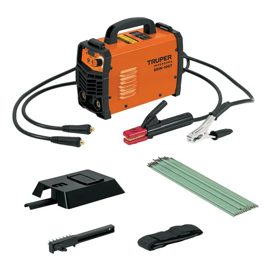Soldadora Inversora 100 A, 127v Color Naranja Truper Soin-100t