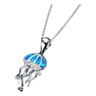 Collar Con Cadena Medusa Oceano Azul Collar Con Cadena Medusa Oceano Azul