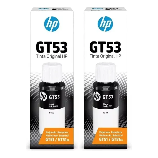 Kit 2 Botella De Tinta Hp Gt53 Negro Ink Tank Smart Tank