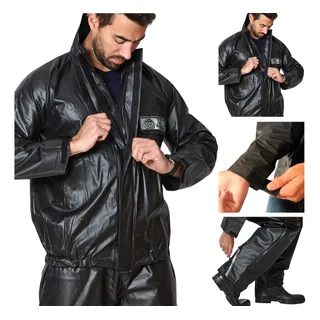 Conjunto Capa Chuva Moto Emborrachada ImpermeĂĄvel Com Gola Conjunto Capa Chuva Moto Emborrachada ImpermeĂĄvel Com Gola