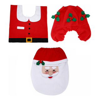 Set De Decoración De Baño Navideño De 3 Piezas, El Mejor Reg Set De Decoración De Baño Navideño De 3 Piezas, El Mejor Reg