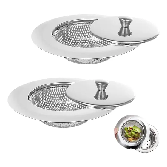 Coladera Tarja Fregadero Cocina Acero Inoxidable 11.5cm 2pzs