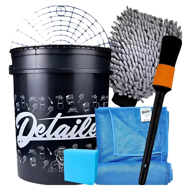 Kit Balde Pano Luva Para Lavar Carro Detailer Pincel Vonixx
