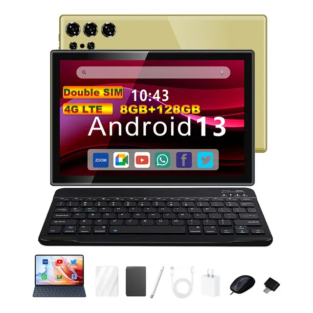 X30 Tablet 10'' Hd Android 13 Pad 8+128gb Wifi Con Funda