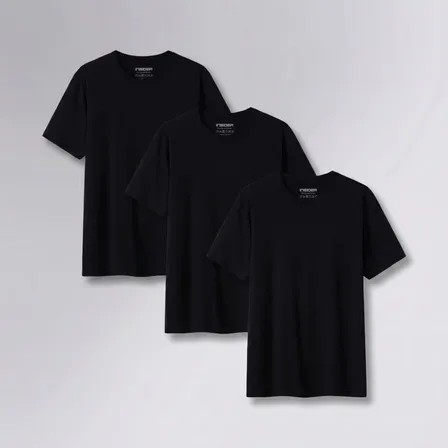 Kit 3 Camisetas  Light T-shirt Insider Preto Gg