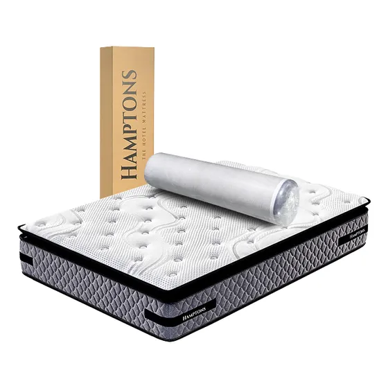 Colchon 2 Plazas Hamptons Hybrid Resortes + Memory Foam
