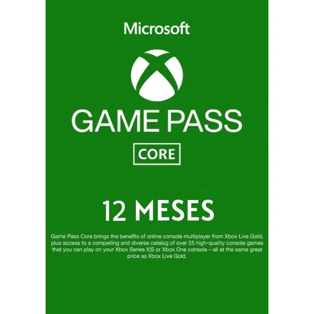 Xbox Game Pass Core 12 Meses [ Codigo Digital México ]