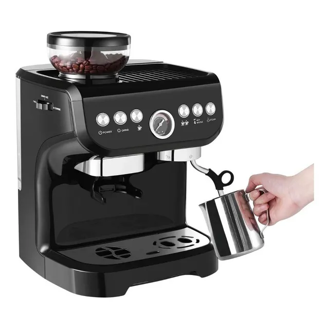 Cafetera Expreso Barista Tanque De Agua Con Molinillo Italia