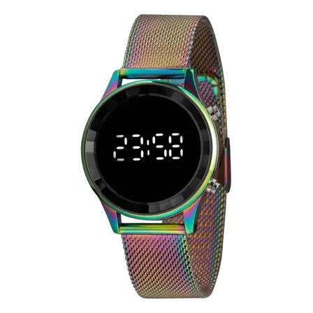 Relógio Lince Digital Feminino LED Fruta Cor Com Alarme