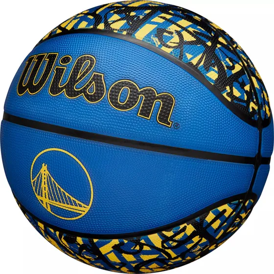 Balon De Basquetbol Nba Team Grafitti Warrior #7 Wilson Color Azul