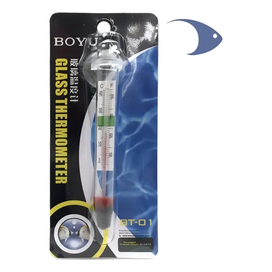 Termometro De Vidrio Boyu Bt01 Con Chupon Peces Acuario