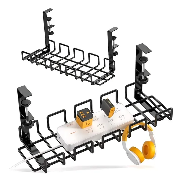 Bandeja Organizadora De Cables Para Escritorio De Metal