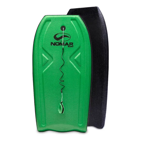 Prancha Surf Bodyboard Grande Master Com Leash Amador Cor Verde