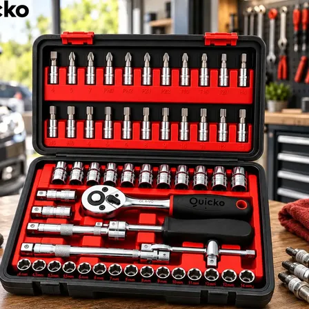 Kit Ferramentas 46 Peças Jogo Chaves Catraca Soquetes Allen Torx Fenda Phillips
