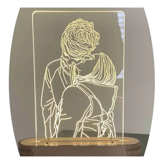 Lámpara Acrílico Led Personalizada Foto