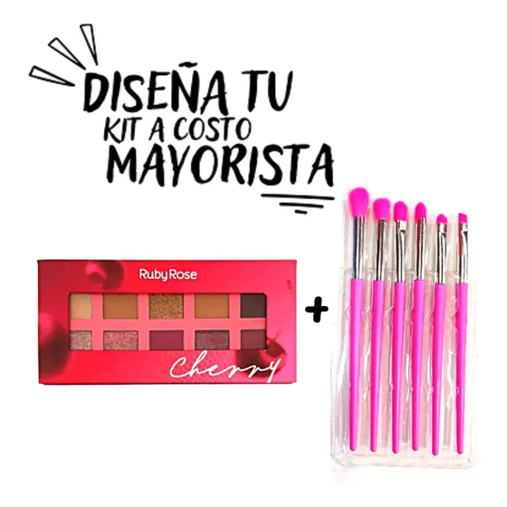 Paleta Sombra Cherry Ruby Rose 10 Tonos 