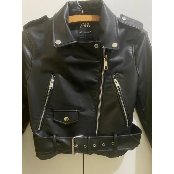 Jaqueta Biker De Poliuretano,fem ,usada, Zara, Importada-usa