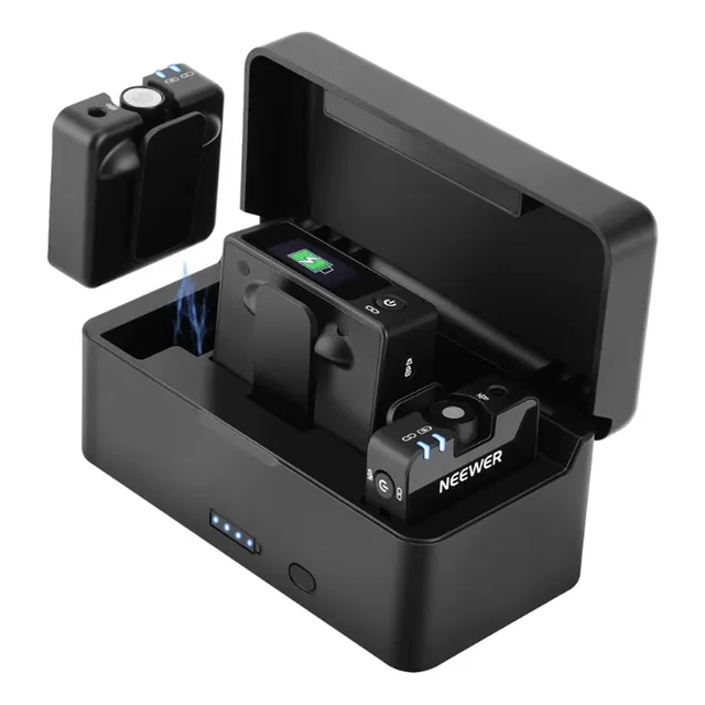 Neewer Micrófono Cm22 Inalámbrico Pc/iPhone/android Lavalier Color Negro