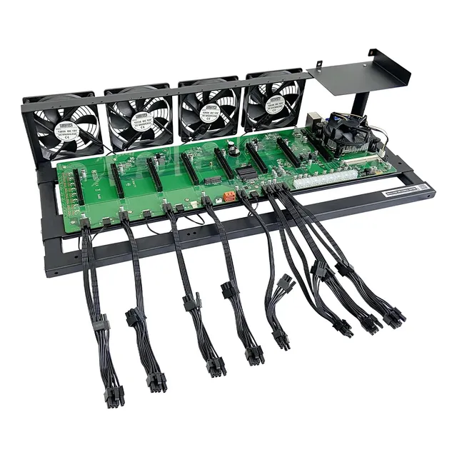 Sistema Completo De Minería Para Criptomonedas. Para 8 Gpus