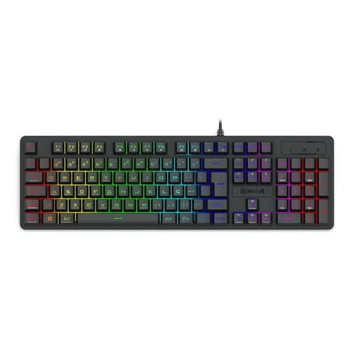 Teclado mecânico RGB para jogos Teclado Gamer Mecânico BRX MW617, RGB, USB, Switch Red, ABNT