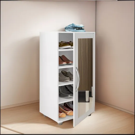 Mesa De Luz Comoda Zapatera Puerta Espejo Mueble Dormitorios
