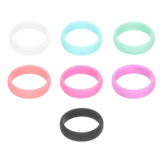 Anillos Deportivos De Silicona Para Mujer, 7 Unidades Anillos Deportivos De Silicona Para Mujer, 7 Unidades