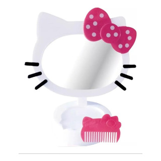 Espejo Hellow Kitty De Tocador Ovalo Con Peine Incluido Espejo Hellow Kitty De Tocador Ovalo Con Peine Incluido